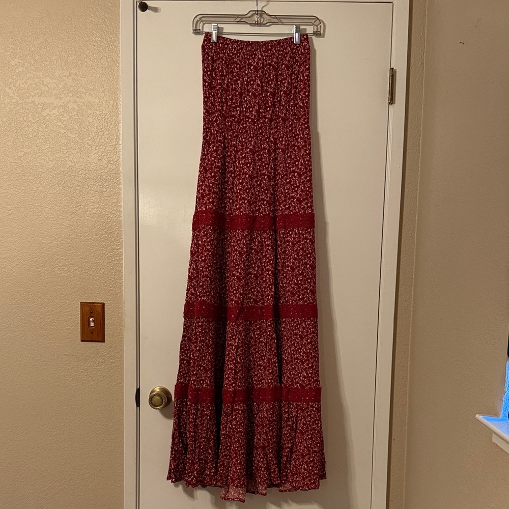 J for Justify Red Floral Maxi Dress
